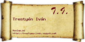 Trestyén Iván névjegykártya